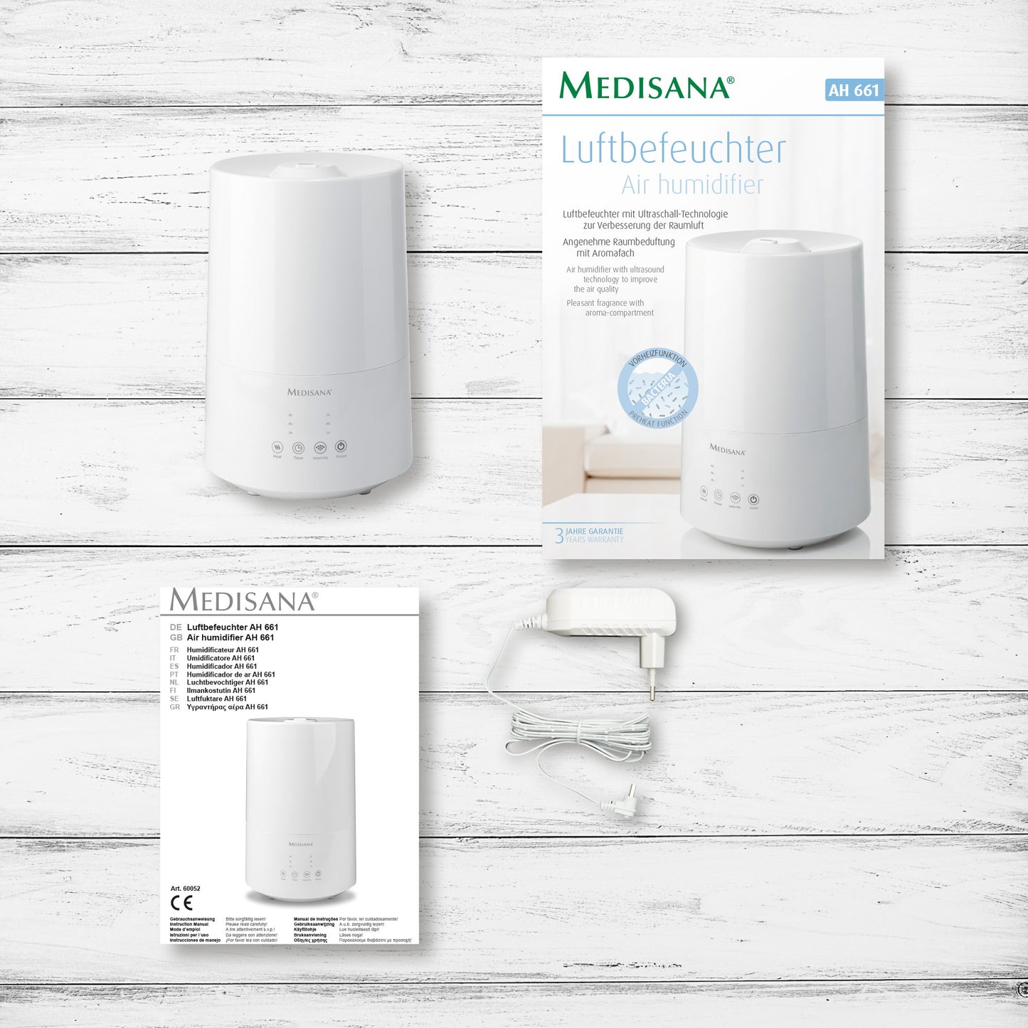 Medisana AH 661 Air Humidifier With Pre-Heating (3.5L Water Tank)