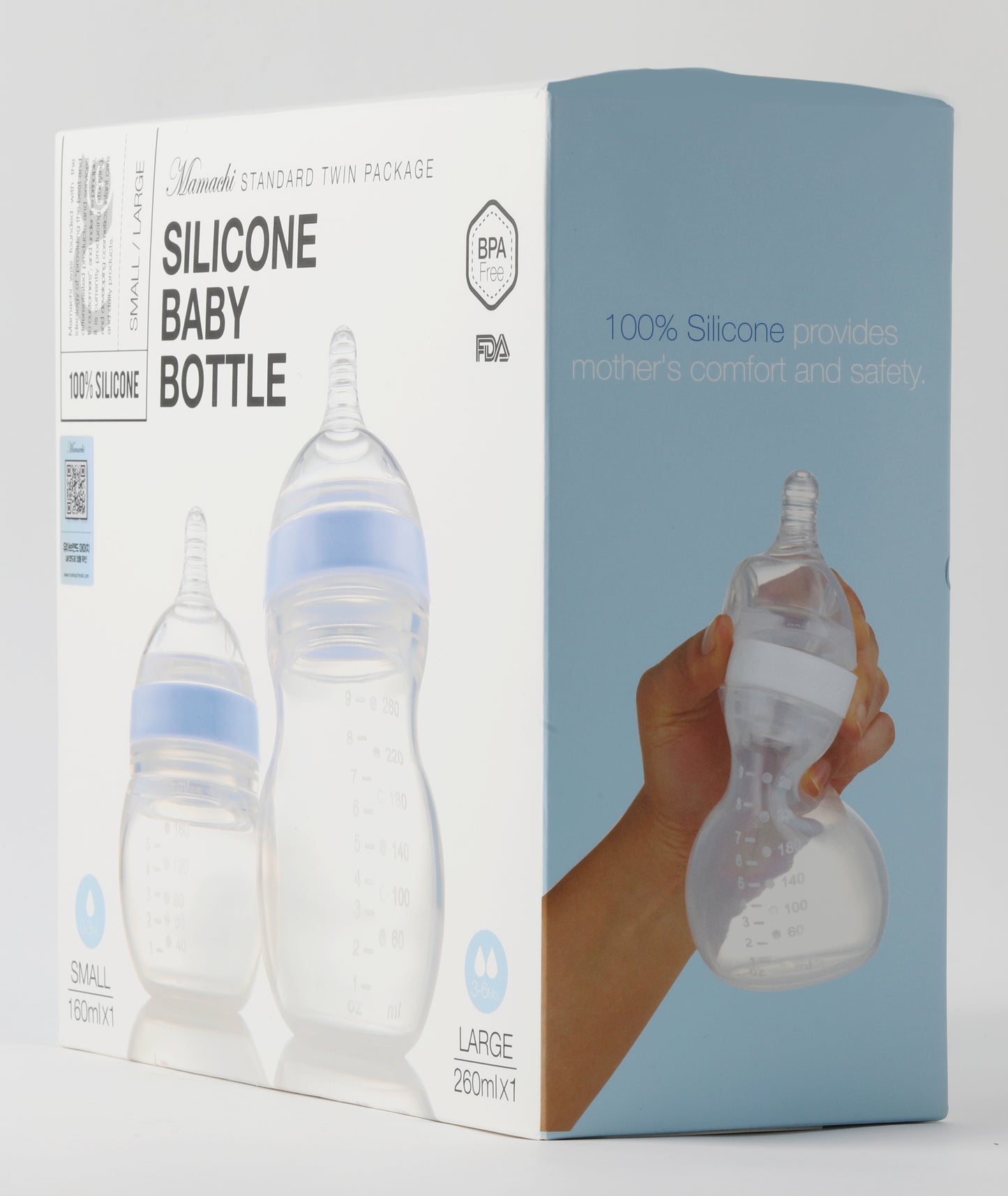 mamachi Standard Baby Bottle Twin Package (Small + Large)