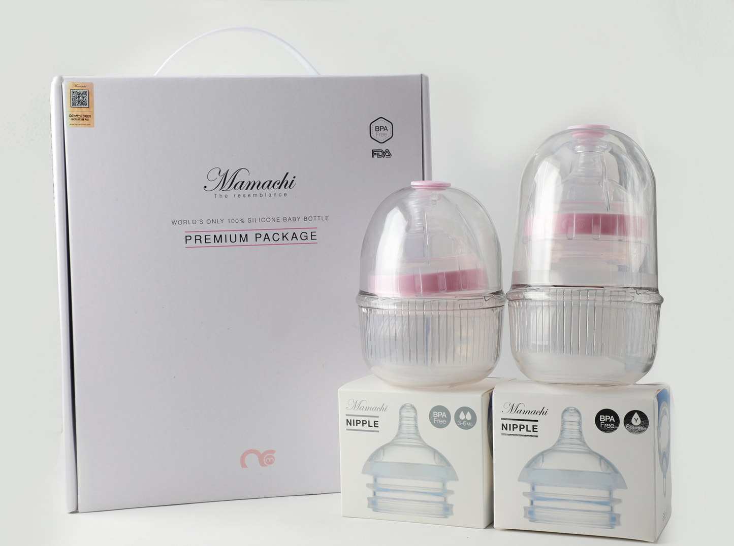 mamachi Premium Baby Bottle Package (Small + Large)