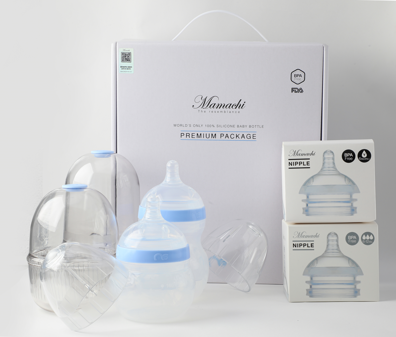 mamachi Premium Baby Bottle Package (Small + Large)