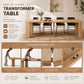 Transformer Table - Solid Wood Extendable Dining Table (Seats 2-12)